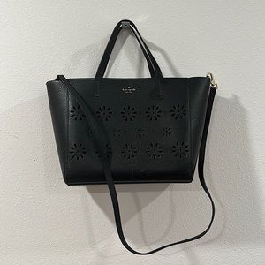 Kate Spade Black Floral Cut Out Purse